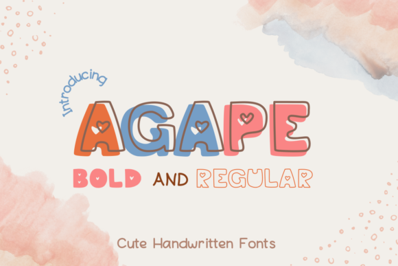 Agape: A Playful, Stacked Display Font for Handmade Creators