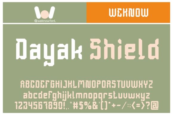 Dayak Shield: A Bold Display Font for Digital Impact