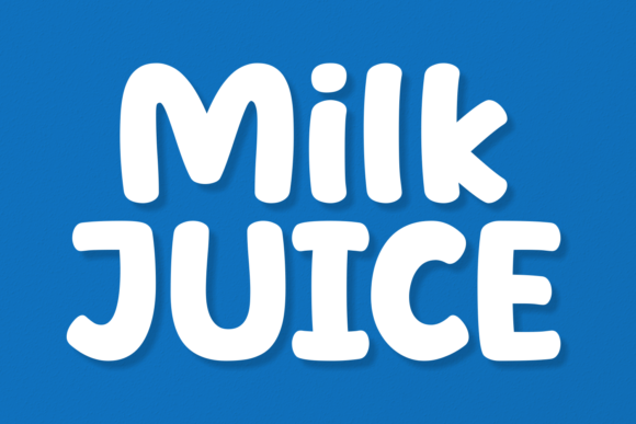 Milk Juice: A Natural Display Font for Handmade Charm