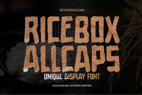 Ricebox Allcaps: A Bold, Robotic Display Font for Small Business Branding