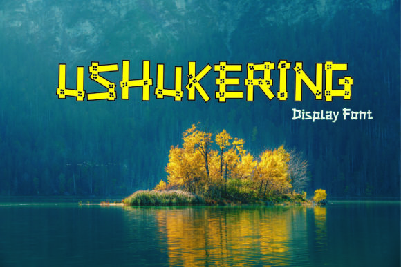 Ushukering: A Warm, Wood-Themed Decorative Font for Handmade Brands