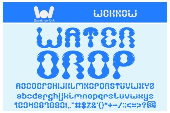 Water Drop Font: A Bold, Playful Display Typeface for Handmade Creators